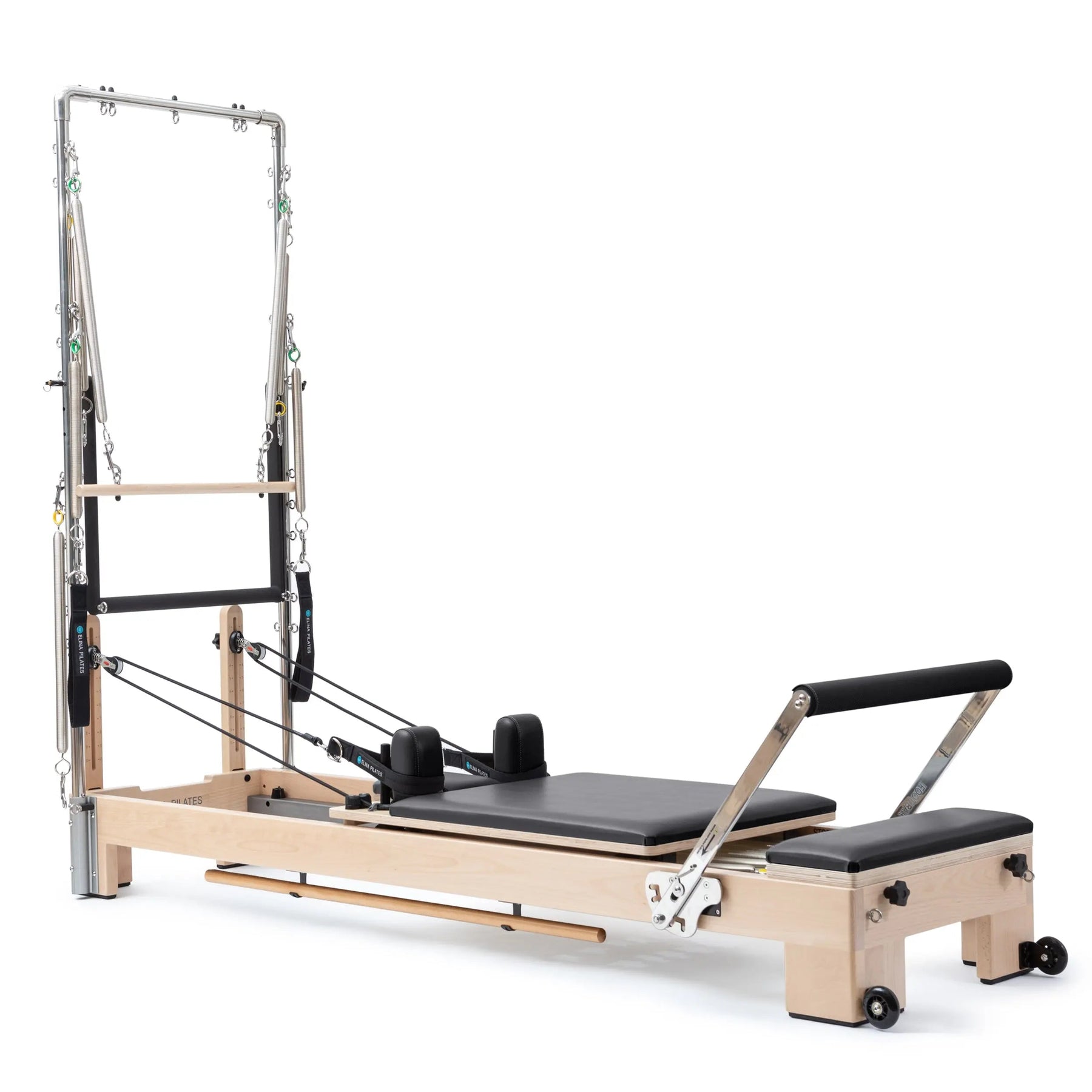 Elina Pilates Lignum wood-frame reformer with tower