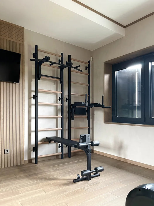 BenchK 733B black wall bars product detail