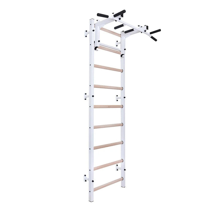BenchK 731W white wall bars with convertible pull-up bar