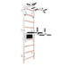 BenchK 732W white wall bars with convertible pull-up bar and dip station