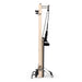 Compact vertical Pilates reformer with accessories

