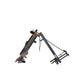Foldable metal Pilates reformer with beechwood carriage and chrome frame