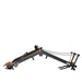 Foldable metal Pilates reformer with beechwood carriage and chrome frame