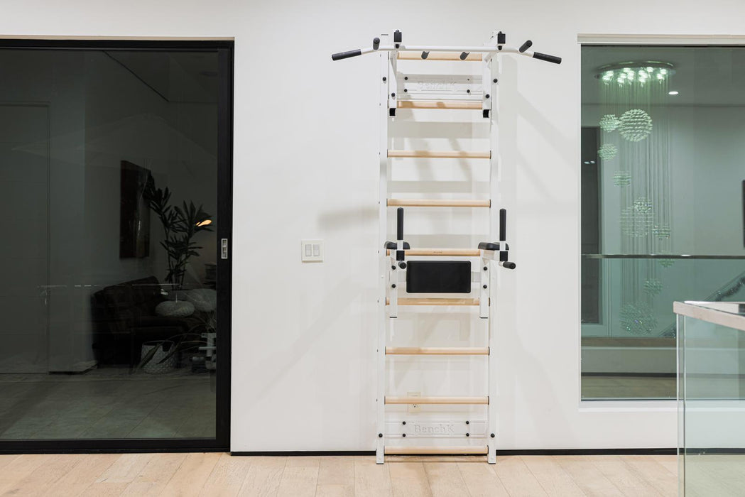 BenchK 732W white Series 7 wall-mounted gym