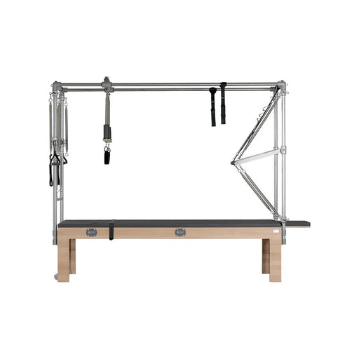 BASI Systems Pilates Cadillac Trapeze Table - front view showing full trapeze frame and mat