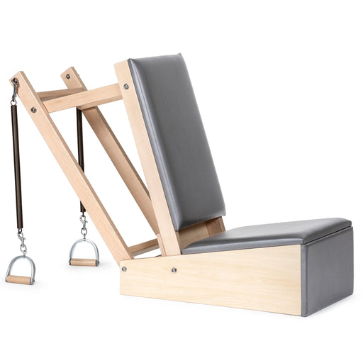 Elina Pilates Baby Chair - side view showing chair profile and spring attachment system