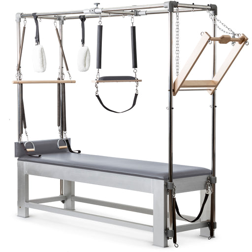 Elina Pilates Classic Aluminium Cadillac - front view of full cadillac reformer with tower and bars