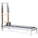 Elina Pilates Classic Reformer with Tower - in-use shot demonstrating exercise position on the reformer