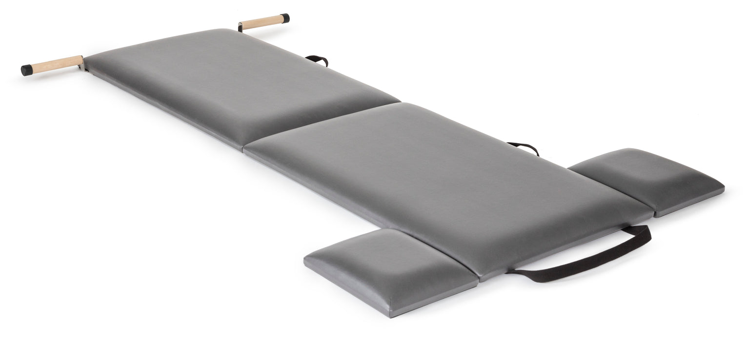 Elina Pilates Folding Mat with Handles - front view of folding mat showing handle grips and mat surface
