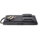 Elina Pilates Folding Mat with Handles - angled view showing mat thickness and handle placement