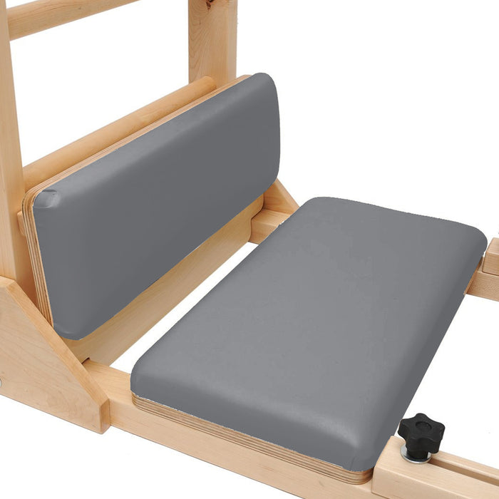 Elina Pilates Ladder Barrel ELITE with wooden base - angled view