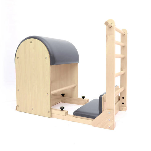 Elina Pilates Ladder Barrel ELITE with wooden base - side view