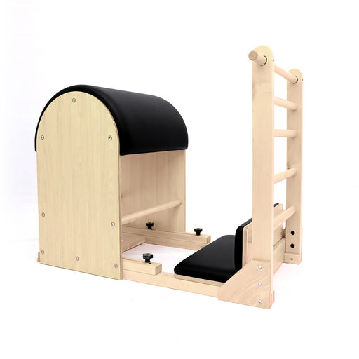 Elina Pilates Ladder Barrel ELITE with wooden base - front view