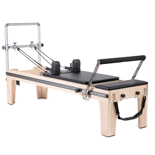 Elina Pilates Master Instructor Physio Reformer Bundle - side view showing complete reformer with tower attachment