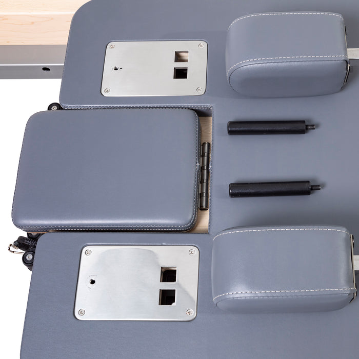 Elina Pilates Master Instructor Reformer Bundle - carriage rope and strap detail showing professional-grade hardware