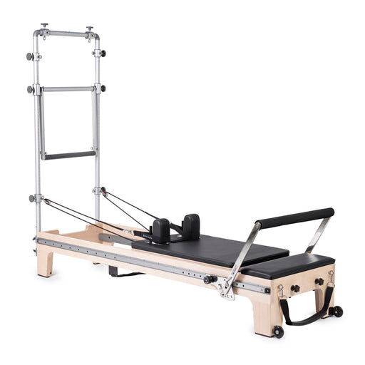 Elina Pilates Master Instructor Reformer with Tower Bundle - full view of professional reformer and tower combination