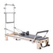 Elina Pilates Master Instructor Reformer with Tower Bundle - angled view showing carriage and footbar assembly