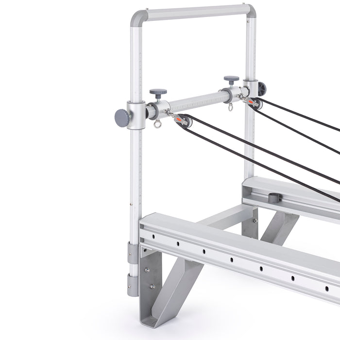 Elina Pilates Mentor Reformer Bundle - rear view showing complete reformer frame and bundle components overview