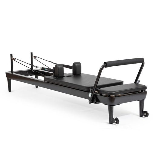 Elina Pilates Nubium Black Edition Reformer Bundle - front view of black edition reformer with accessories