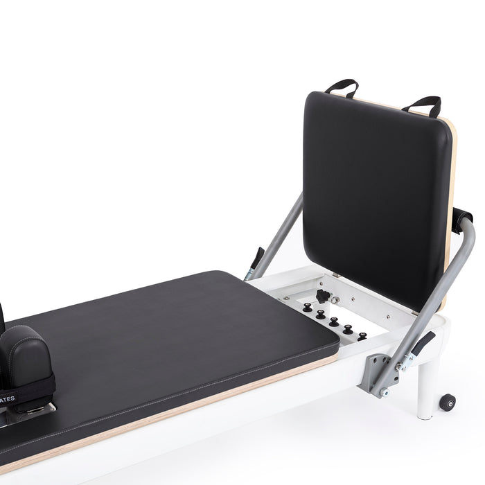Elina Pilates Nubium Reformer Bundle - rear view showing spring system and footbar of nubium reformer