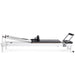 Elina Pilates Nubium Reformer Bundle - side view showing reformer frame and bundle accessories included