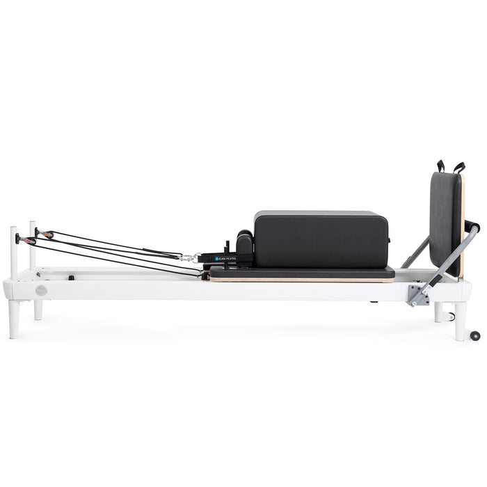Elina Pilates Nubium Reformer Bundle - close-up detail of nubium reformer carriage padding and shoulder rests