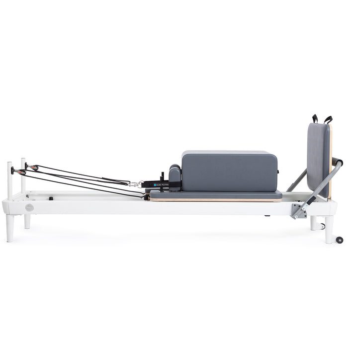 Elina Pilates Nubium Reformer Bundle - studio view with full nubium reformer and bundle accessories display