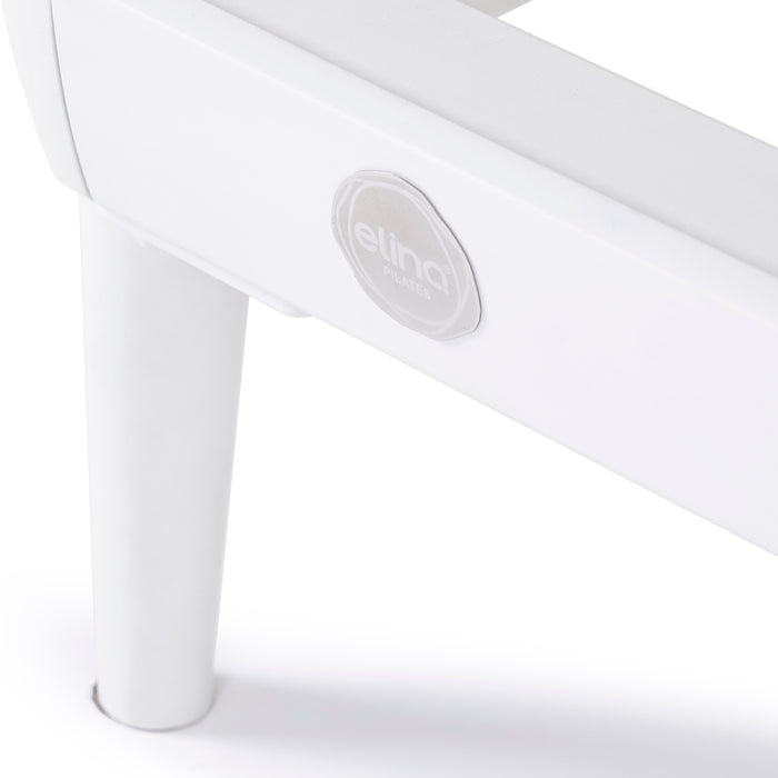 Elina Pilates Nubium Reformer Bundle - full-length view with reformer carriage at center position