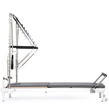 Elina Pilates Nubium Reformer with Tower Bundle - rear view showing tower structure and reformer frame