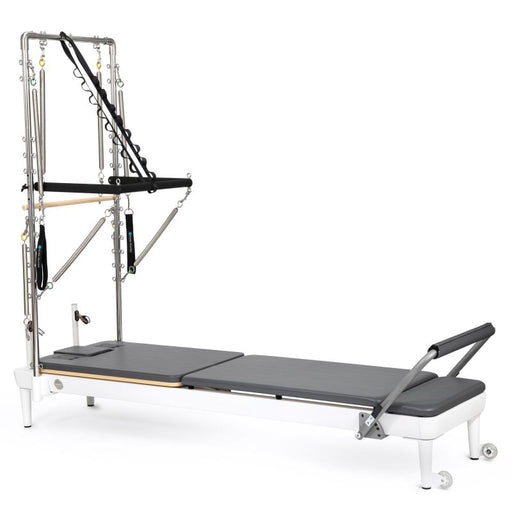 Elina Pilates Nubium Reformer with Tower Bundle - front view of complete reformer and tower system