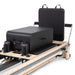 Elina Pilates Twin Reformer - overhead full view showing complete dual-carriage reformer dimensions