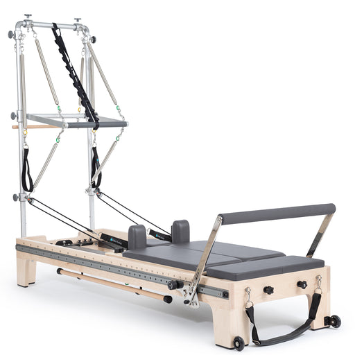 Elina Pilates Twin Reformer - full unit front view showing dual carriage design for two users