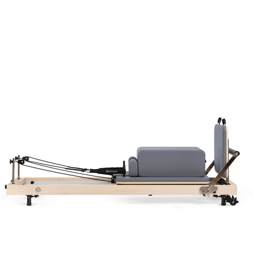 Elina Pilates Vertical Reformer folded for storage

