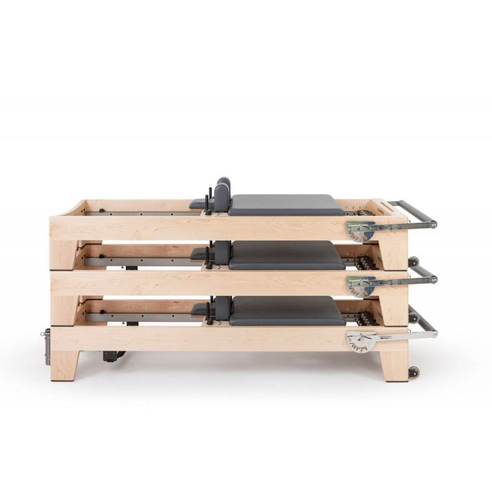 Elina Pilates Wood Reformer for Pilates ELITE With Tower - exercise in use demonstration