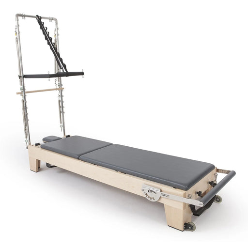 Elina Pilates Wood Reformer for Pilates ELITE With Tower - side view