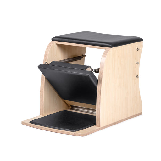 Elina Pilates Wunda Chair - front view of wunda chair with split pedals and spring system