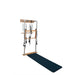 Premium Pilates wall tower mounted to wall with springs and push-through bar