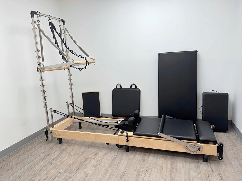 Janet Elite Plus Foldable Pilates Reformer – Studio Grade Luxury Maple Wood Home Pilates Machine - RE016 Personal Hour