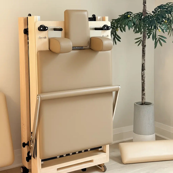 Janet Elite Plus Foldable Pilates Reformer – Studio Grade Luxury Maple Wood Home Pilates Machine - RE016 Personal Hour