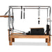 Close-up of Cadillac Reformer footbar and carriage system

