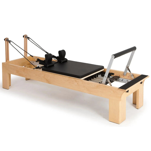 Elina Pilates Wooden Physio Reformer Bundle - Black color variant full view