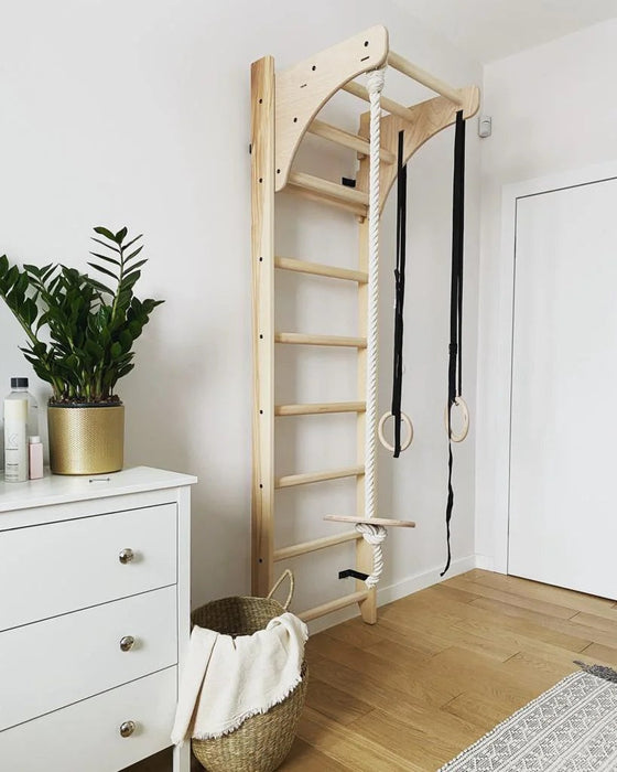 BenchK Series 1 wall bars with adjustable wooden pull-up bar