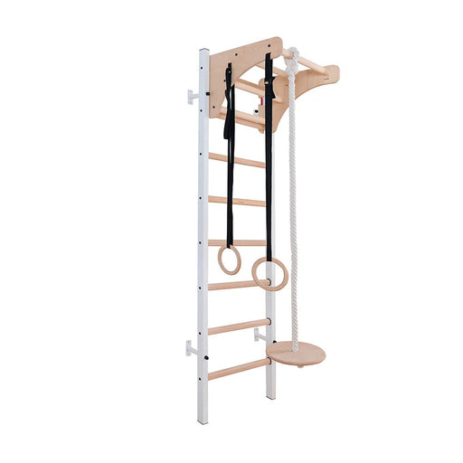 BenchK 211 wall bars with gymnastics kit in White