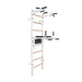 BenchK 222 wall bars with pull-up bar and dip station in White