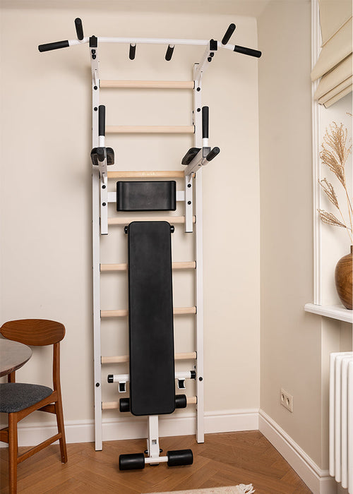 BenchK 223W white gymnastic wall ladder