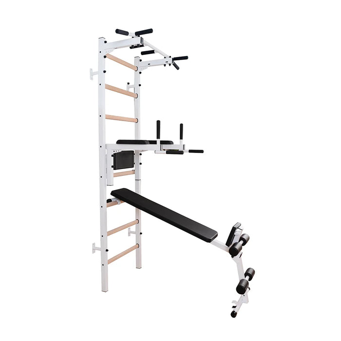BenchK 223W white Series 2 wall-mounted home gym