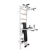 BenchK 223W white wall bars with fixed pull-up bar, dip station and bench