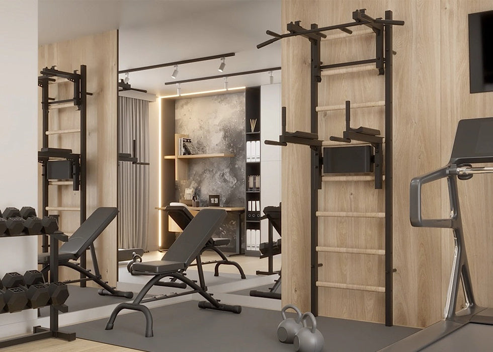 BenchK 232B black Series 2 wall-mounted gym