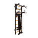 BenchK 233B black wall bars with pull-up bar, dip station and bench