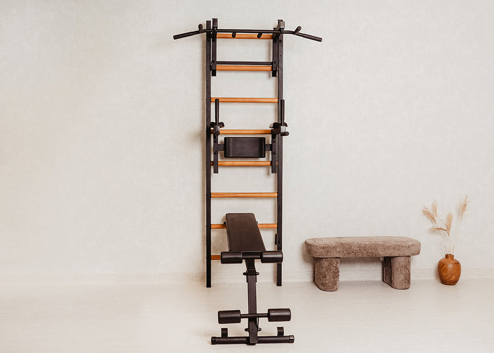 BenchK 233B black wall-mounted home gym
